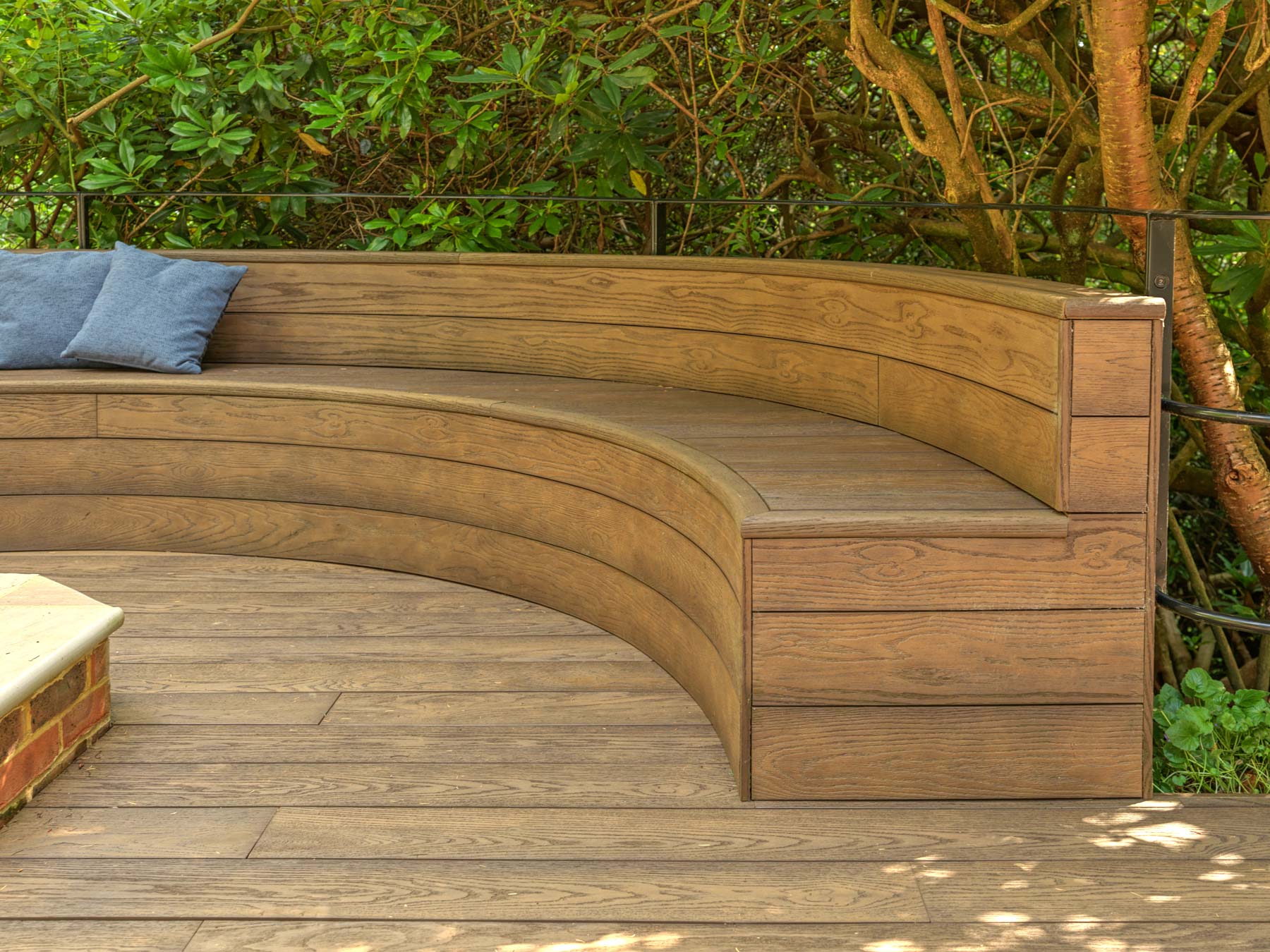Marlene Lento woodland garden terrace and deck