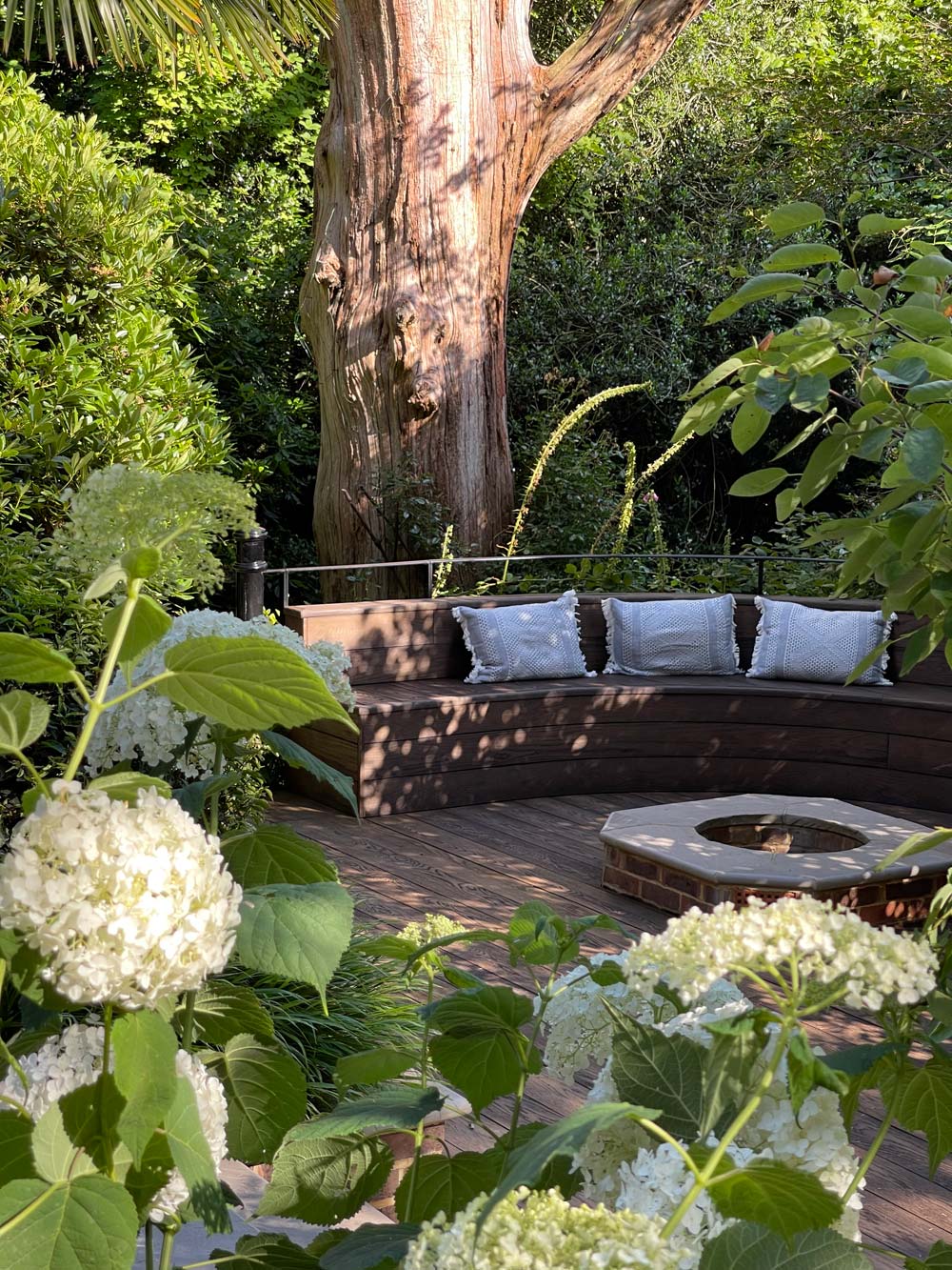 Marlene Lento woodland garden terrace and deck